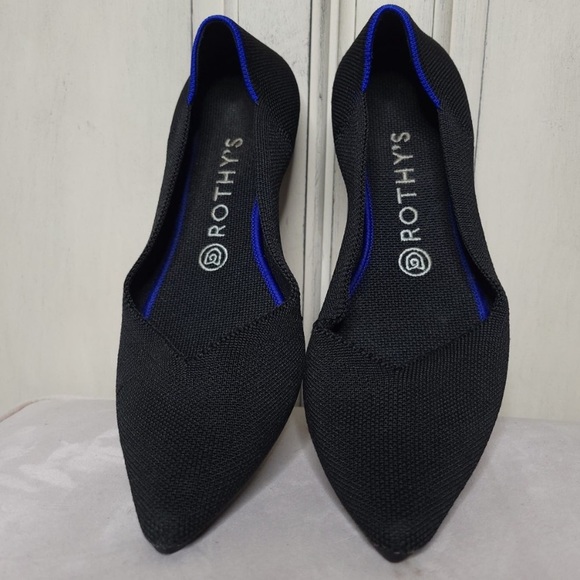 Rothy’s The Point Knit Stretch Pointed Flats Washable Shoes Black✨️9 - Picture 4 of 7